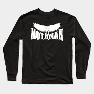 Mothman West Virginia Wing Humanoid Moth Retro Vintage White Albino Long Sleeve T-Shirt